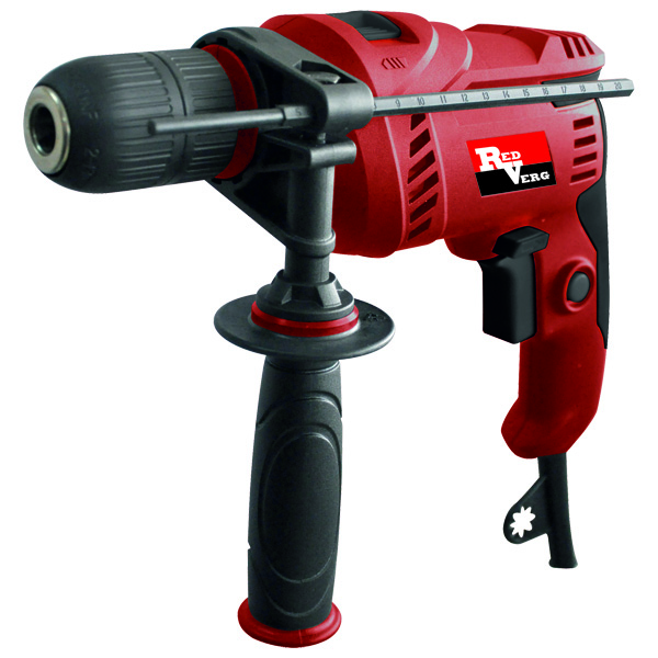 Дрель RedVerg RD-ID650S, ударнаякн14,4 Дрель RedVerg RD-ID650S, ударнаякн14,4Лёгкая и компактная ударная дрель мощностью 650 Вт с удобным быстрозажимным патроном 1,5-13 мм, предназначена для сверления в металле, древесине и кирпиче. Идеально подходит для домашних пользователей и небольших мастерских при нечастом использовании и частой смене насадок. Преимущества:Быстрозажимной патрон - удобен при частой смене насадок, надёжно фиксирует все свёрла и насадки, не проворачивает в процессе работы. Высокие обороты двигателя - быстрое сверление в различных материалах и различными по диаметру свёрлами. Дополнительная антивибрационная рукоятка - снижает вибрацию на руки оператора на 30%, меньше усталость, комфорт в работе. Обрезиненная рукоятка - удобство и безопасность оператора при выполнении различных работ.