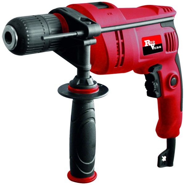 Дрель ударная RD-ID700S RedVergF0152330LA Дрель ударная RD-ID700S RedVergF0152330LAБыстрозажимной патрон - удобен при частой смене насадок, надёжно фиксирует все свёрла и насадки, не проворачивает в процессе работы. Высокие обороты двигателя - быстрое сверление в различных материалах и различными по диаметру свёрлами. Дополнительная антивибрационная рукоятка - снижает вибрацию на руки оператора на 30%, меньше усталость, комфорт в работе. Обрезиненная рукоятка - удобство и безопасность оператора при выполнении различных работ.