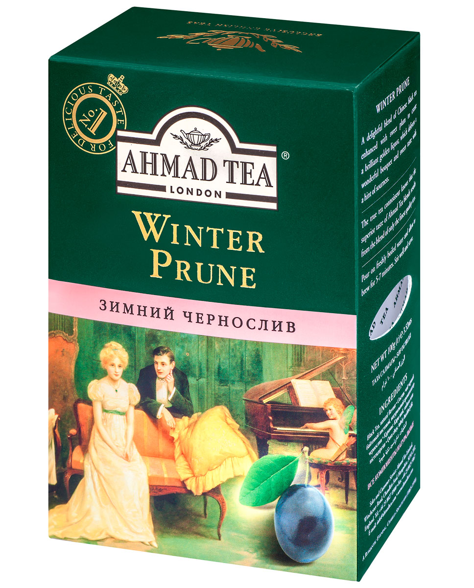 Ahmad Tea Winter Prune, 100 г0120710 Ahmad Tea Winter Prune, 100 г0120710Сладкий, насыщенный, с легкой кислинкой вкус чернослива обрамляет букет восхитительного китайского черного чая в композиции Ahmad Winter Prune, подобно прозрачному бриллианту в драгоценной оправе. В Японии и Китае дерево сливы начинает цветение в конце зимы, благодаря чему цветок сливы считается символом весны, торжествующей над зимой.Уважаемые клиенты! Обращаем ваше внимание на то, что упаковка может иметь несколько видов дизайна. Поставка осуществляется в зависимости от наличия на складе.