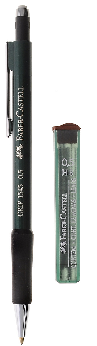 Faber-Castell Механический карандаш Grip с ластиком и запасными грифелями цвет корпуса зеленый0102016 Faber-Castell Механический карандаш Grip с ластиком и запасными грифелями цвет корпуса зеленый0102016Механический карандаш Faber-Castell - незаменимый атрибут современного делового человека дома и в офисе.Корпус карандаша круглой формы с металлическим наконечником выполнен из высококачественного пластика. Дополнен корпус удобным металлическим держателем, резиновой областью захвата и выдвижным ластиком. Карандаш оснащен инновационной системой, предотвращающей поломку грифеля. Убирающийся внутрь кончик обеспечивает безопасное ношение карандаша в кармане.В наборе контейнер с запасными стержнями. Толщина линии: 0,5 мм. Мягкое комфортное письмо и тонкие линии при написании принесут вам максимум удовольствия. Порадуйте друзей и знакомых, оказав им столь стильный знак внимания.