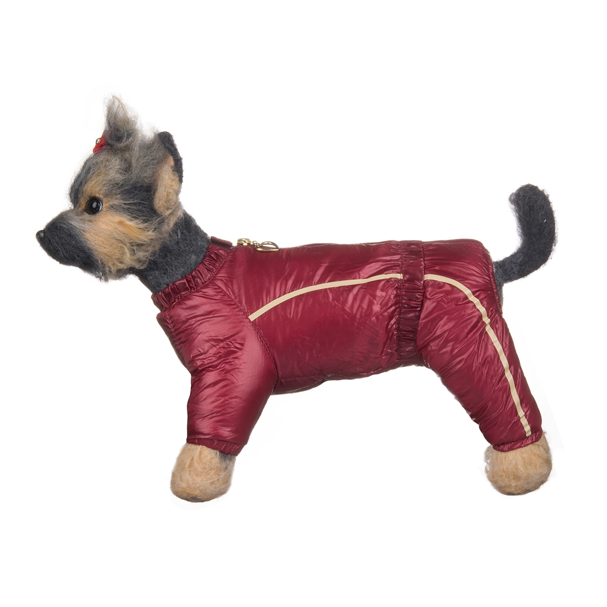 Комбинезон для собак Dogmoda Альпы, зимний, для девочки, цвет: бордовый, серый. Размер 4 (XL)0120710 Комбинезон для собак Dogmoda Альпы, зимний, для девочки, цвет: бордовый, серый. Размер 4 (XL)0120710Зимний комбинезон для собак Dogmoda Альпы отлично подойдет для прогулок в зимнее время года.Комбинезон изготовлен из полиэстера, защищающего от ветра и снега, с утеплителем из синтепона, который сохранит тепло даже в сильные морозы, а на подкладке используется искусственный мех, который обеспечивает отличный воздухообмен. Комбинезон застегивается на молнию и липучку, благодаря чему его легко надевать и снимать. Ворот, низ рукавов и брючин оснащены внутренними резинками, которые мягко обхватывают шею и лапки, не позволяя просачиваться холодному воздуху. На пояснице имеется внутренняя резинка. Изделие декорировано бежевыми полосками и надписью DM.Благодаря такому комбинезону простуда не грозит вашему питомцу и он сможет испытать не сравнимое удовольствие от снежных игр и забав.