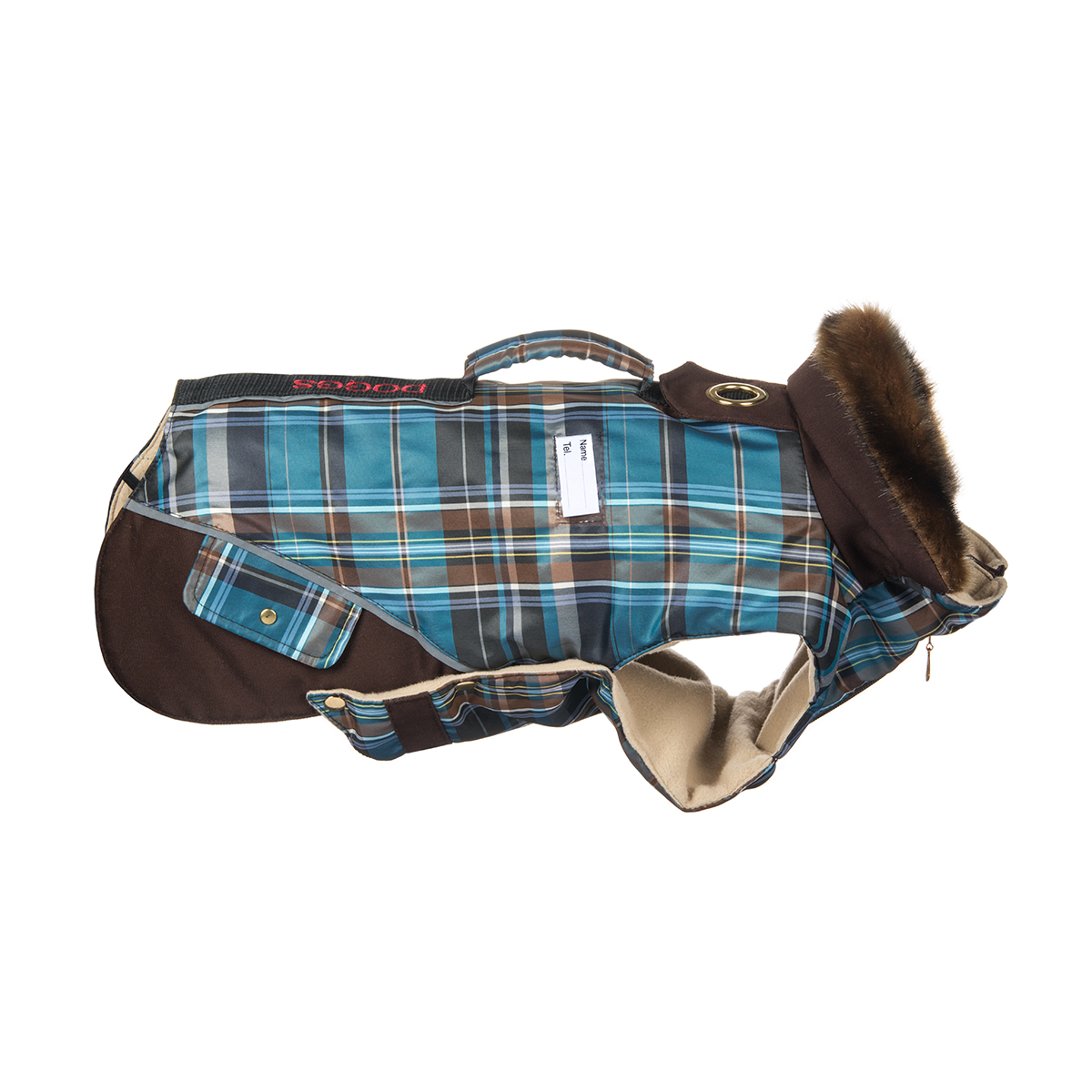 Попона для собак Dogmoda Doggs, для мальчика, цвет: синий, коричневый. Размер M0120710 Попона для собак Dogmoda Doggs, для мальчика, цвет: синий, коричневый. Размер M0120710Теплая попона для собак Dogmoda Doggs отлично подойдет для прогулок в холодное время года.Попона изготовлена из водоотталкивающего полиэстера, защищающего от ветра и осадков, с утеплителем из синтепона, который сохранит тепло даже в сильные морозы, а на подкладке используется флис, который отлично сохраняет тепло и обеспечивает воздухообмен. Попона оснащена прорезями для ног и застегивается на кнопки, а высокий ворот с расширителем имеет застежку-молнию и кнопку, благодаря чему ее легко надевать и снимать. Ворот украшен искусственным мехом. На животе попона затягивается на шнурок-кулиску с зажимом. Спинка декорирована вышитой надписью Doggs, оснащена светоотражающими элементами и ручкой. Модель снабжена непромокаемым карманом для размещения записки с информацией о вашем питомце, на случай если он потеряется.Благодаря такой попоне питомцу будет тепло и комфортно в любое время года.Попона подходит для собак следующих пород: - миттельшнауцер- басенджи- бедлингтон терьер- американский кокер- русский спаниель- пудель стандартный- бультерьер миниатюрный- бигль- керри блю терьер- питбультерьер- шиба ину- ирландский терьер шелти- пинчер.