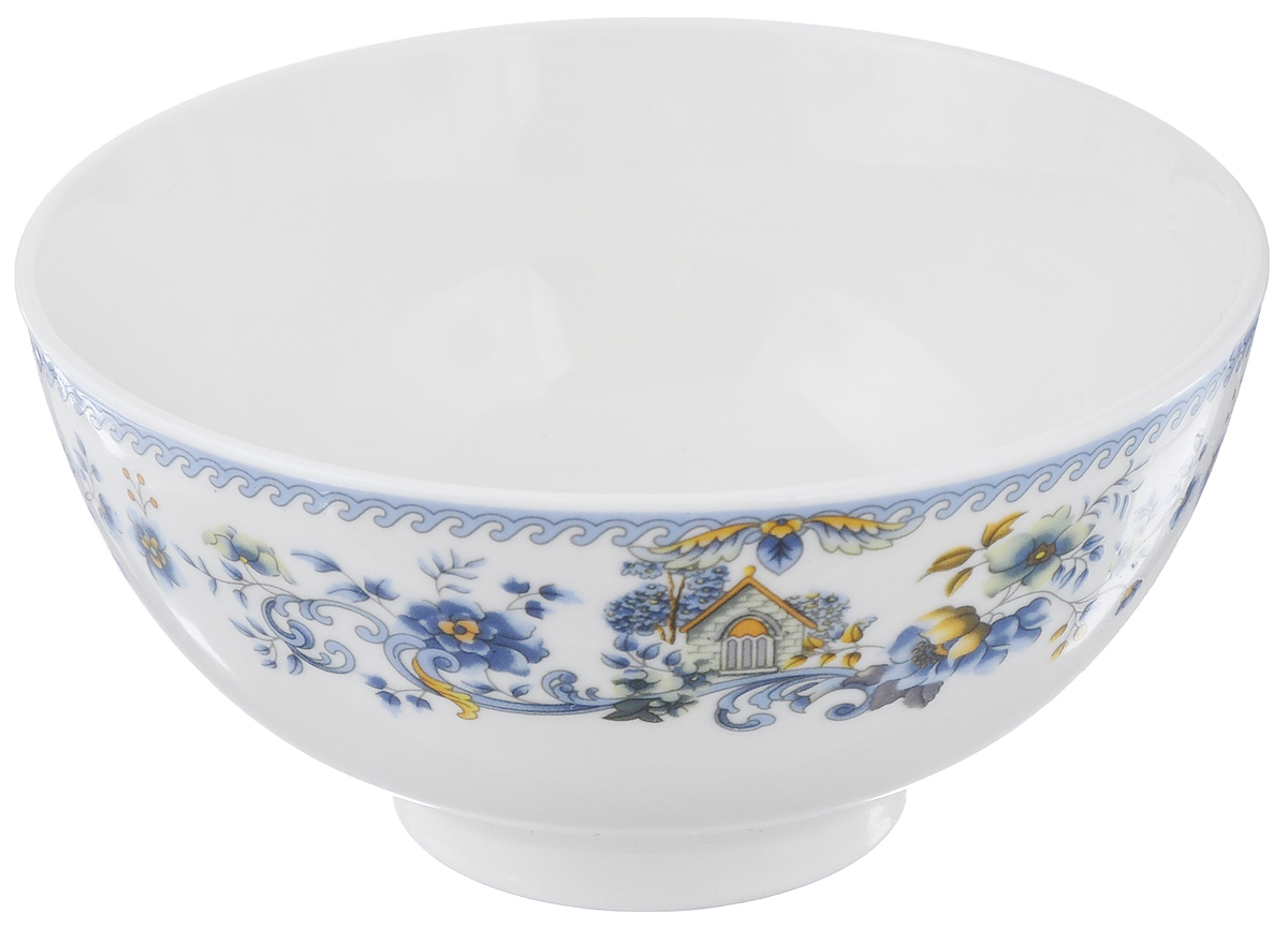 Салатница Nanshan Porcelain Пейзаж, цвет: белый, синий, желтый, диаметр 12,5 см54 009312 Салатница Nanshan Porcelain Пейзаж, цвет: белый, синий, желтый, диаметр 12,5 см54 009312Салатница Nanshan Porcelain Пейзаж изготовлена из фарфора. Посуда безопасна для здоровья и окружающей среды. Внешние стенки оформлены изящным узором. Такая салатница прекрасно подходит для подачи холодных и горячих блюд: каш, хлопьев, супов, салатов. Она дополнит коллекцию вашей кухонной посуды и будет служить долгие годы. Можно использовать в посудомоечной машине и СВЧ. Диаметр салатницы (по верхнему краю): 12,5 см. Высота стенки салатницы: 6 см.