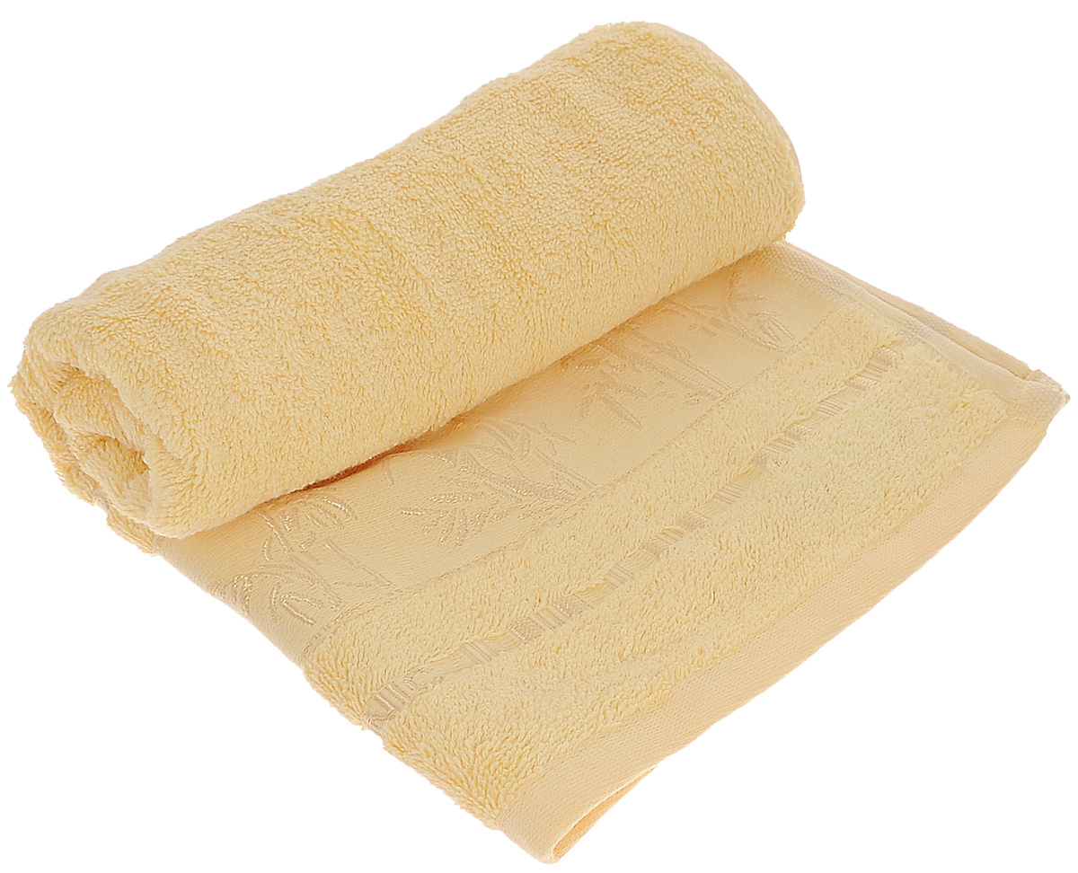 Полотенце Mariposa Bamboo, цвет: желтый, 50 х 90 смS03301004 Полотенце Mariposa Bamboo, цвет: желтый, 50 х 90 смS03301004Полотенце Mariposa Bamboo, изготовленное из 60% бамбука и 40% хлопка, подарит массу положительных эмоций и приятных ощущений.Бамбук - инновация в текстильном производстве с потрясающими характеристиками. Бамбук - самый жизнеспособный природный ресурс, он растет без пестицидов и химикатов. Бамбуковое волокно с натуральным блеском мягче самого мягкого хлопка и по качеству напоминает шелк и кашемир. Ткань из бамбука обладает натуральными антимикробными свойствами и не нуждается в специальной химической обработке. Ткань содержит компонент Bamboo Kun, предотвращающий размножение бактерий. Полотенца из бамбука только издали похожи на обычные. На самом деле, при первом же прикосновении вы ощутите невероятную мягкость и шелковистость. Таким полотенцем не нужно вытираться - только коснитесь кожи - и ткань сама все впитает! Несмотря на богатую плотность и высокую петлю, оно быстро сохнет, остается легким даже при намокании.Полотенце оформлено изображением бамбука. Благородный тон создает уют и подчеркивает лучшие качества махровой ткани. Полотенце Mariposa Bamboo станет достойным выбором для вас и приятным подарком для ваших близких.