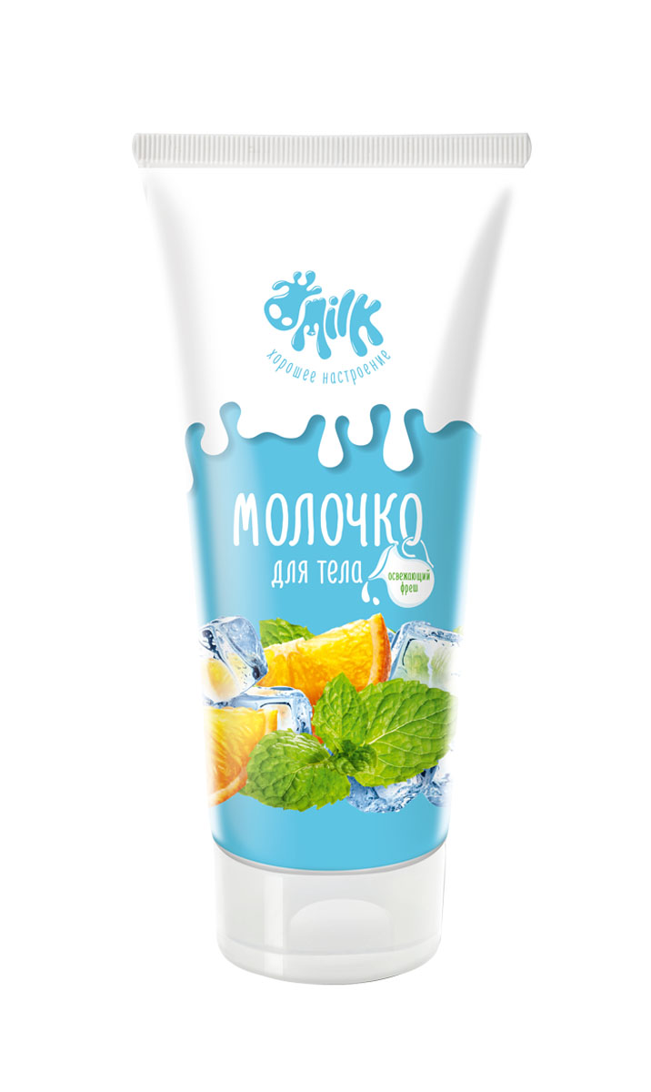 Milk Молочко для тела Освежающий фреш, 200 мл16003 Milk Молочко для тела Освежающий фреш, 200 мл16003Легкая текстура, манящий дизайн и потрясающий аромат фруктового мохито воплотились в этом нежном молочке для тела. Протеины молока и натуральные экстракты сочного апельсина, зеленого чая и свежесобранной мяты усиливают действие формулы, благодаря чему Ваша кожа становится заметно более гладкой и подтянутой. Молочко питает и увлажняет, быстро впитывается и не оставляет жирного блеска на коже, заряжает сочными яркими эмоциями. Хорошего настроения!