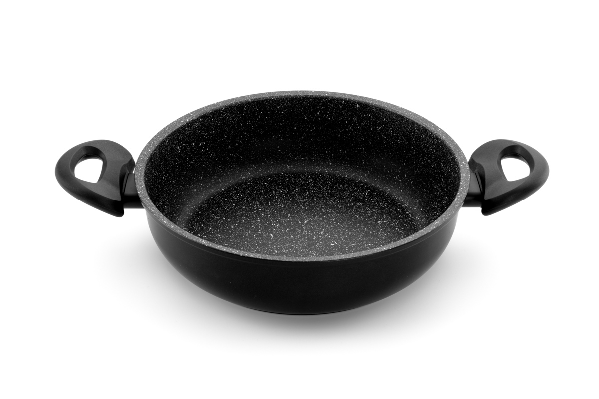 Жаровня COOK ON ROCK INDUCTION, диаметр 28 см54 009312 Жаровня COOK ON ROCK INDUCTION, диаметр 28 см54 009312Изделие из алюминия с антипригарным покрытием Whitford, вулканический камень, наружное покрытие из PTFE черного цвета, толщина 4,5 мм, бакелитовая припаянная ручка. Подходит для всех видов плит, в том числе и индукционных.
