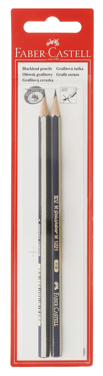 Faber-Castell Чернографитовый карандаш Goldfaber твердость HB 2 штC13S041944 Faber-Castell Чернографитовый карандаш Goldfaber твердость HB 2 штC13S041944Чернографитовый карандаш Faber-Castell Goldfaber станет не только идеальным инструментом для письма, рисования или черчения, но и дополнит ваш имидж. Шестигранный корпус выполнен из натуральной древесины с сине-золотистым покрытием с надписями золотистого цвета. Высококачественный ударопрочный грифель не крошится и не ломается при заточке. Качественная мягкая древесина обеспечивает хорошее затачивание. Специальная SV технология вклеивания грифеля предотвращает его поломку при падении на пол. Карандаши покрыты лаком на водной основе в целях защиты окружающей среды. Степень твердости - HB. В комплект входят 2 графитовых карандаша.