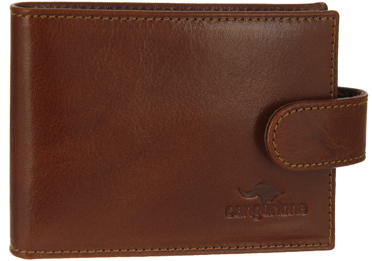 Визитница Cangurione, цвет: коричневый. 3108-004BM151002 Визитница Cangurione, цвет: коричневый. 3108-004BM151002Стильная визитница Cangurione выполнена из натуральной кожи, оформлена клеймом с символикой бренда.Изделие раскладывается пополам и закрывается хлястиком на кнопку. Внутри размещены два пластиковых накладных кармана и вкладыш с десятью файлами для визиток.Изделие поставляется в фирменной упаковке.Оригинальная визитница Cangurione станет отличным подарком для человека, ценящего качественные и практичные вещи.