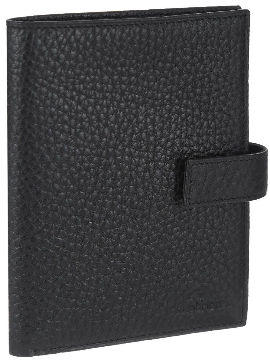 Обложка для автодокументов мужская Cangurione, цвет: черный. 3316-0013316-001 F/Black Обложка для автодокументов мужская Cangurione, цвет: черный. 3316-0013316-001 F/BlackСтильная обложка для автодокументов Cangurione выполнена из натуральной кожи с зернистой фактурой, оформлена клеймом с символикой бренда. Внутренняя часть изделия выполнена из текстиля и натуральной кожи.Изделие раскладывается пополам и закрывается хлястиком на кнопку. Внутри размещен вкладыш с четырьмя файлами для автодокументов, файл для прав, отделение для купюр, два боковых кармана, один из которых сетчатый, три кармашка для кредитных карт или визиток и один карман с окошком-сеткой.Изделие поставляется в фирменной упаковке.Стильная обложка для автодокументов Cangurione станет отличным подарком для человека, ценящего качественные и практичные вещи.