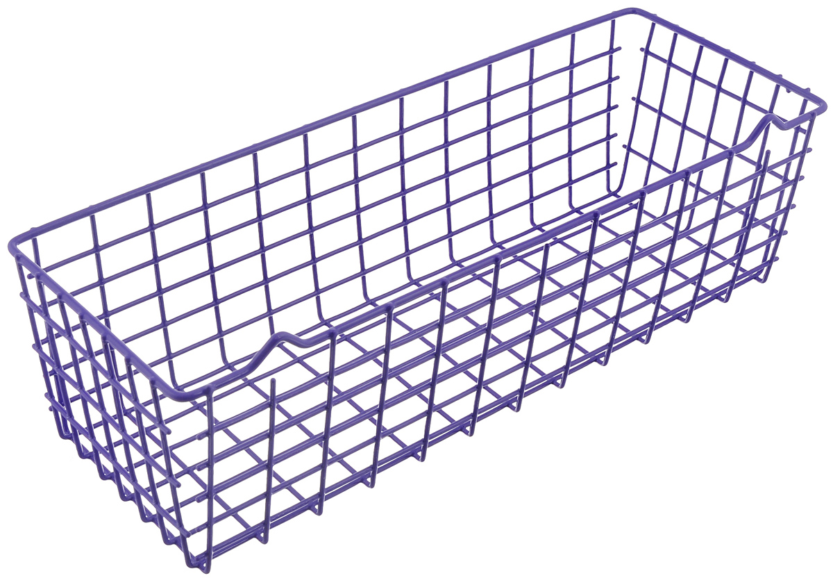 Полка универсальная Metaltex Pandino, цвет: фиолетовый, 33 х 12 х 9 смCL-CB-S Полка универсальная Metaltex Pandino, цвет: фиолетовый, 33 х 12 х 9 смCL-CB-SУниверсальная полка Metaltex Pandino изготовлена из стали, покрытой полимерным, влагостойким материалом. Выполнена в виде небольшой корзинки. Такая полка сэкономит место на вашей кухне или в ванной. Современный дизайн делает ее не только практичным, но и стильным домашним аксессуаром. Полка пригодится для хранения различных кухонных или других принадлежностей, которые всегда будут под рукой.