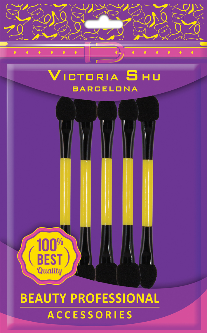 Victoria Shu Набор аппликаторов для нанесения теней (5шт) B204, 11 г5010777139655 Victoria Shu Набор аппликаторов для нанесения теней (5шт) B204, 11 г5010777139655Двойной аппликатор для теней из высококачественного микропористого материала для идеального результата при макияже век - широкая сторона аппликатора для нанесения и растушевки теней, а узкая сторона для выразительного контура! С помощью такого аппликатора можно наносить тени сухим и влажным способом. Двусторонние аппликаторы легко моются водой.