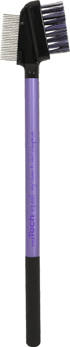 Real Techniques Lash-Brow Groomer Расческа для бровей и ресниц1301210 Real Techniques Lash-Brow Groomer Расческа для бровей и ресниц1301210Расческа для бровей и ресниц от Real Techniques. Металлические зубчики расположены настолько оптимально, что одного прохода кистью достаточно для разделения слипшихся ресничек. • С одной стороны у кисти находится расчесочка для бровей, которая также может равномерно распределить фиксатор или гель на ваших бровях и сделать их выразительными.• С другой стороны имеются металлические зубцы. Именно они распределят ваши реснички по отдельности и вы забудете о проблеме слипшихся ресниц. Покорите всех своим взглядом!
