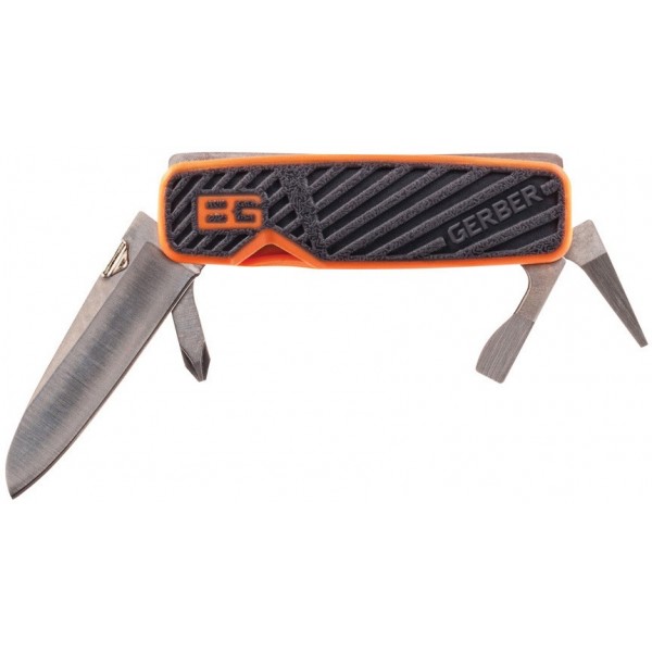 Мультитул Gerber Bear Grylls Pocket Tool31-001740 Мультитул Gerber Bear Grylls Pocket Tool31-001740POCKET TOOL Multi-Blade Tool из серии Beara Grillsa является представителем минимализма среди мультитулов в современном дизайне. Основным элементом такого рода мультитулов является нож. Ручка POCKET TOOL Multi-Blade прорезинена для комфортной работы как в перчатках, так и без них. Мультитул оснащен 5 функциями. Состав материала: Сталь: нержавеющая сталь с высоким содержанием углерода