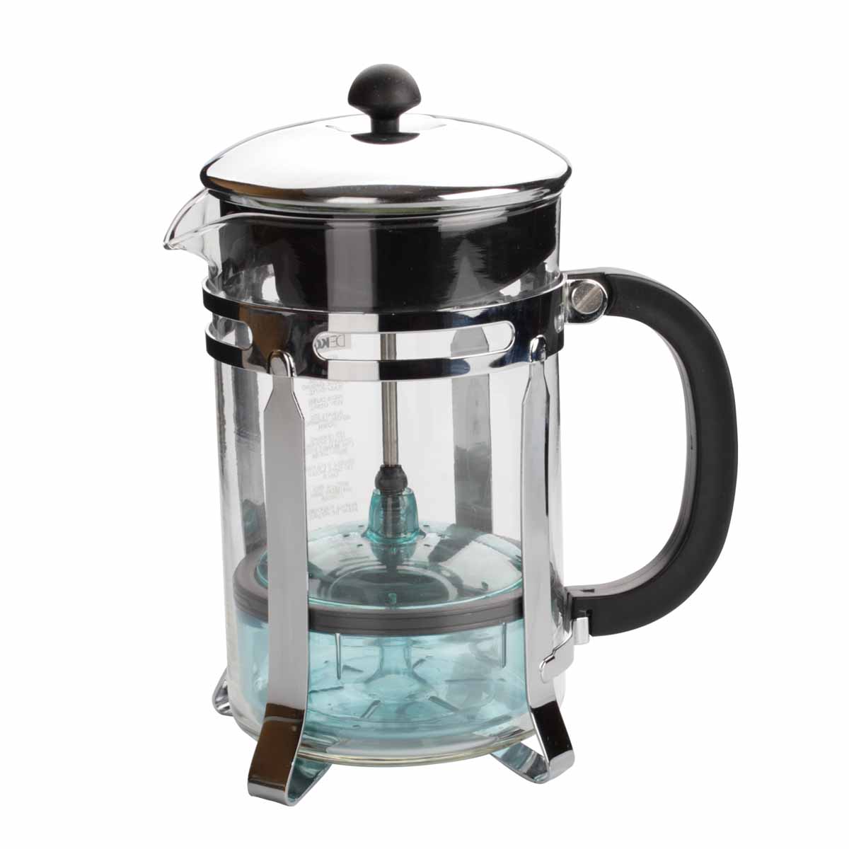 Чайник Dekok Press-Filter, 800 млVT-1520(SR) Чайник Dekok Press-Filter, 800 млVT-1520(SR)Чайник Dekok Press-Filter c встроенным в крышку пресс-фильтром в виде оригинального контейнера позволит приготовить за 3-5 минут несколько чашек чая или кофе. Изделие оснащено эргономичной пластиковой ручкой. Конструкция носика антикапля удобна для разливания напитков в чашки. Емкость чайника выполнена из жаропрочного стекла, основание - из стали. Надежное устройство фильтра обеспечивает идеальную фильтрацию ароматного напитка. Неоспоримым плюсом кухонныхустройств Dekok является: - инновационность - новый взгляд на привычные приспособления, возможность их настроек и регулировок,- многофункциональность - во многих изделиях идеально воплощен принцип все в одном,- индивидуальный подход - различные варианты комплектаций и размеров кухонных устройств позволят подобрать инструмент с учетом индивидуальных потребностей.Размер чайника (без учета крышки): 11 см х 9,5 см х 16 см.Объем: 800 мл.