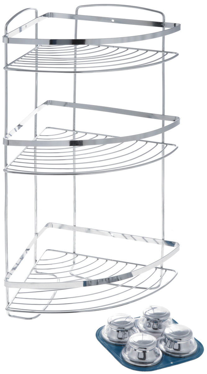 Полка угловая Tatkraft Spring, 3-ярусная, на присосках, 30,5 х 22 х 51,5 смBH-UN0502( R) Полка угловая Tatkraft Spring, 3-ярусная, на присосках, 30,5 х 22 х 51,5 смBH-UN0502( R)Полка угловая Tatkraft Spring изготовлена из высококачественного антикоррозийного материала (хромированная сталь) с антибактериальным покрытием и оснащена 3 полками. Изделие крепится к поверхности при помощи 4присосок на основе высокопрочного пружинно-затворного механизма Spring, которые позволяют избежать сверления стены и использования отвертки.Максимальный рабочий вес одной присоски - до 8 кг!Оригинальная и вместительная полка Tatkraft Spring займет достойное место в вашем доме.Размер полки: 30,5 см х 22 см х 51,5 см.Диаметр присоски: 6,5 см.