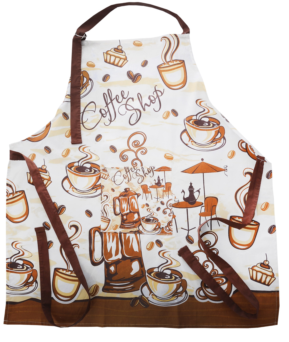 Фартук Bon Appetit Кофе, 68 х 75 смS03301004 Фартук Bon Appetit Кофе, 68 х 75 смS03301004Фартук Bon Appetit Кофе изготовлен из натурального 100% хлопка с оригинальнымрисунком. Изделие оснащено карманом и регулируемым шейным ремешком, который поможетподогнать фартук по вашему росту. Удлиненный пояс можно завязать сзади или обернуть вокругталии, благодаря чему фартук подойдет на фигуру S-XXL. Такой фартук поднимет настроение, также позволит каждой хозяйке чувствовать себя наряднойи женственной при выполнении домашних дел.