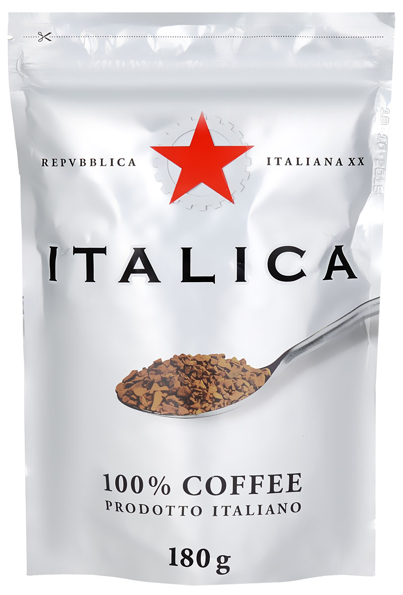 Italica кофе растворимый, 180 г4600696490220 Italica кофе растворимый, 180 г4600696490220Кофе Italica создан мастерами старой школы с уважением к итальянским кофейным традициям. Богатую палитру его вкуса составляют лучшие кофейные зерна Бразилии, Кении, Центральной Америки, Мексики и Ямайки. Попробуйте традиционный кофе - шедевр итальянского кофейного искусства!