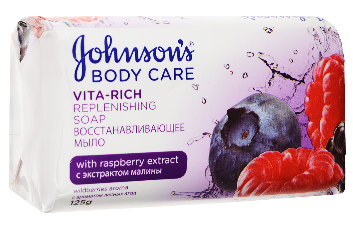 Johnsons Мыло Body Care. Vita-Rich, восстанавливающее, с экстрактом малины, 125 гSatin Hair 7 BR730MN Johnsons Мыло Body Care. Vita-Rich, восстанавливающее, с экстрактом малины, 125 гSatin Hair 7 BR730MNВосстанавливающее мыло Johnsons Body Care. Vita-Rich с экстрактом малины и защитным маслом, обладающее ароматом лесных ягод, активно очищает, помогает восстанавливать кожу, не пересушивая ее, а также придает ей здоровый вид и ощущение свежести.Товар сертифицирован.