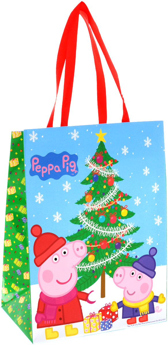 Peppa Pig Пакет подарочный Пеппа зимой 23 см х 18 см х 10 см38551 Peppa Pig Пакет подарочный Пеппа зимой 23 см х 18 см х 10 см38551Яркий подарочный пакет Пеппа зимой с очаровательными героями мультфильма Свинка Пеппа празднично украсит ваш новогодний подарок. Для удобной переноски на пакете имеются две атласные ручки.Подарок, преподнесенный в оригинальной упаковке, всегда будет самым эффектным и запоминающимся. Окружите близких людей вниманием и заботой, вручив презент в нарядном, праздничном оформлении.