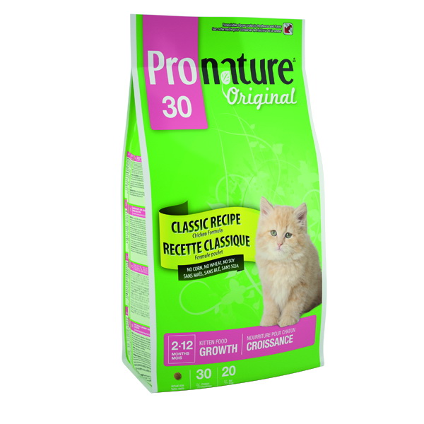 Pronature Original 30 Корм сухой для котят Цыпленок 2,72кг0120710 Pronature Original 30 Корм сухой для котят Цыпленок 2,72кг0120710Сочная формула с хрустящими кусочками курицы и риса имеет прекрасный вкус и удовлетворяет все необходимые питательные потребности малышей Условия хранения: в прохладном темном месте.