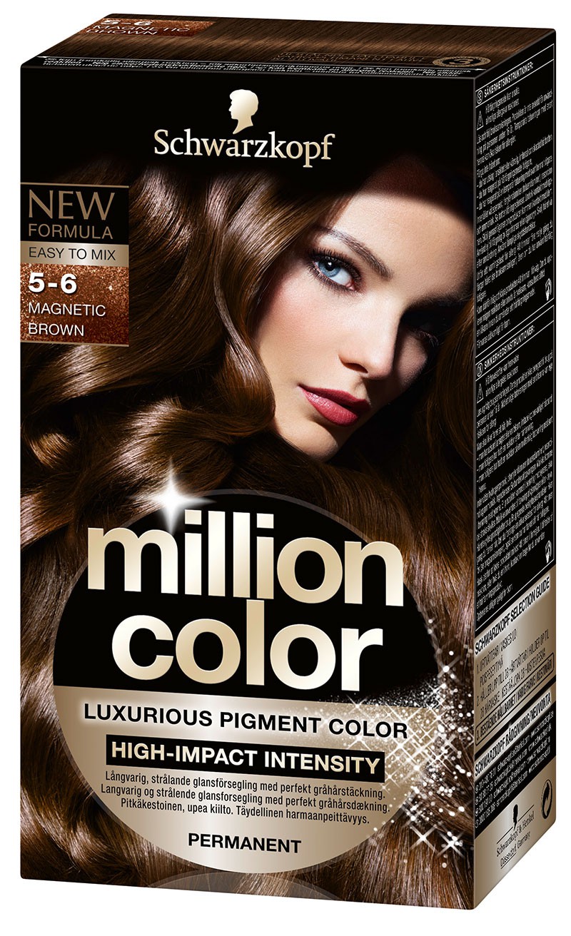 Schwarzkopf Краска для волос Million Color, 5-6. Магнетический КаштановыйMP59.3D Schwarzkopf Краска для волос Million Color, 5-6. Магнетический КаштановыйMP59.3DКраска для волос Schwarzkopf Million Color - первая стойкая интенсивная крем-краска на основе пудры с миллионами красящих пигментов. Чистые цветовые пигменты при смешивании с проявляющей эмульсией превращаются в роскошную сияющую крем-краску. Простое смешивание и нанесение, не течет! Насладитесь невероятной интенсивностью! Превосходный насыщенный стойкий цвет. Надежное закрашивание седины. Кондиционер-блеск для интенсивного ухода и сияющего цвета с блестящими переливами.Способ применения: возьмите саше с сияющей пудрой за уголок и встряхните его, чтобы пигменты осели на дне саше. Пересыпьте пудру с красящими пигментами во флакон с проявляющей эмульсией и тщательно встряхните до образования однородного блестящего крема.Теперь насыщенный, роскошный окрашивающий крем можно легко нанести на волосы и распределить по всей длине, без подтеков. Характеристики: Номер краски: 5-6. Цвет: магнетический каштановый. Степень стойкости: 3 (обеспечивает стойкое окрашивание). Объем флакона-аппликатора с проявляющей эмульсией: 100 мл. Объем кондиционера: 15 мл. Объем саше с пигментами в пудре: 11 г. Производитель: Германия. В комплекте: 1 флакон-аппликатор с проявителем, 1 саше с пигментами в пудре, 1 кондиционер-блеск, 1 наконечник аппликатора, 1 пара перчаток, инструкция по применению. Товар сертифицирован.ВНИМАНИЕ! Продукт может вызвать аллергическую реакцию, которая в редких случаях может нанести серьезный вред вашему здоровью. Проконсультируйтесь с врачом-специалистом передприменениемлюбых окрашивающих средств. Состав: Пудра с пигментами: Sodium Metasilicate · Ammonium Chloride · Toluene-2,5-Diamine Sulfate · Mica · Magnesium Carbonate Hydroxide · CI 77499 · Resorcinol · m-Aminophenol · Paraffinum Liquidum · CI 77891 · 2,4-Diaminophenoxyethanol HCl · Parfum · Linalool · Tetramethyl Acetyloctahydronaphthalenes · Aqua.Проявляющая эмульсия: Aqua · Hydrogen Peroxide · Cetearyl Alcohol · PEG-40 Castor Oil · Disodium Pyrophos phate · Sodium Cetearyl Sulfate · Disodium EDTA · Sodium Benzoate Phosphoric Acid.Кондиционер-блеск: Aqua · Cetearyl Alcohol · Quaternium-87 · Hydrolyzed Keratin · Panthenol · Prunus Armeniaca Kernel Oil · Niacinamide · Stearamidopropyl Dimethylamine · Ceteareth-20 · Propylene Glycol · Isopropyl Myristate · Distearoylethyl Hydroxyethylmonium Methosulfate · Citric Acid · Phenoxyethanol · Parfum · Glyceryl Stearate · Sodium Methylparaben · Hexyl Cinnamal · Butylphenyl Methylpropional · Benzyl Salicylate · Linalool · Benzyl Alcohol · Limonene.