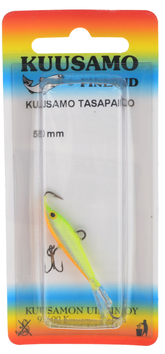 Балансир Kuusamo Tasapaino, с тройником, цвет: желтый, белый, оранжевый, 5 см54032 Балансир Kuusamo Tasapaino, с тройником, цвет: желтый, белый, оранжевый, 5 см54032Kuusamo Tasapaino - это классический балансир, проверенный временем. Традиционно высокое качество изготовления гарантирует улов. Балансир Kuusamo Tasapaino отлично подойдет для ловли окуня, судака, берша и щуки. Изделие комплектуется одинарными крючками и подвесным тройником.