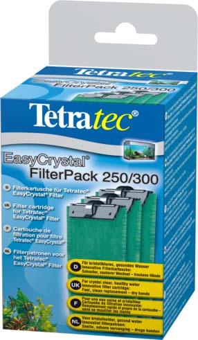 Фильтрующие картриджи Tetra EC 250/300, для внутренних фильтров EasyCrystal 250/30, 3 шт0120710 Фильтрующие картриджи Tetra EC 250/300, для внутренних фильтров EasyCrystal 250/30, 3 шт0120710Набор фильтрующих картриджей без угля. Фильтрующий картридж предназначен для применения во внутренних фильтрах. В комплекте предусмотрено наличие трех губок, которые подходят для фильтрационных установок EasyCrystalFilter 250 и EasyCrystal FilterBox 300. Двусторонняя фильтрующая прослойка надёжно удаляет мельчайшие песчинки и частички грязи. Белая поверхность губки предназначена для выполнения предварительной фильтрации, а зелёная - для тщательного фильтрования воды.
