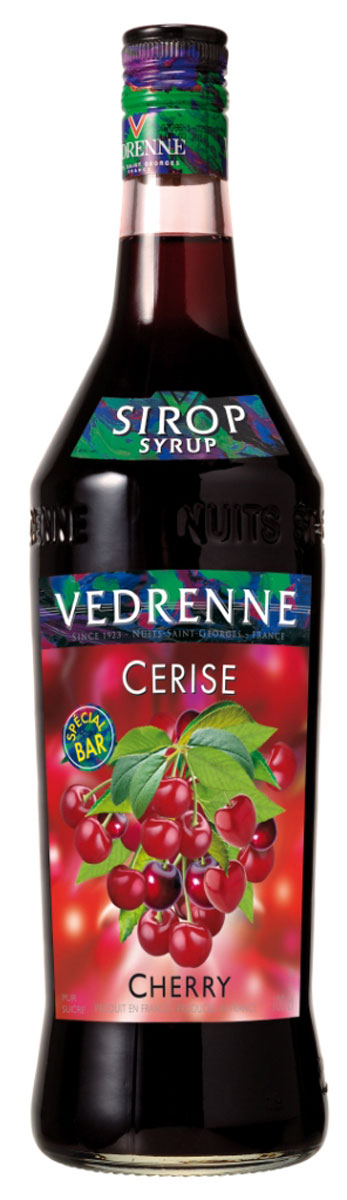 Vedrenne Вишня сироп, 1 л0120710 Vedrenne Вишня сироп, 1 л0120710Сироп Вишня является настоящей классикой в сфере миксологии, так как он сочетается практически с любыми напитками и сладкими блюдами. Главными компонентами сиропа являются очищенная вода, сгущенный раствор сахара и натуральное ягодное сырье (вишневый сок или пюре), прошедшее соответствующую обработку.Сиропы изготавливаются на основе натурального растительного сырья, фруктовых и ягодных соков прямого отжима, цитрусовых настоев, а также с использованием очищенной воды без вредных примесей, что позволяет выдержать все ценные и полезные свойства натуральных фруктово-ягодных плодов и трав. В состав сиропов входит только натуральный сахар, произведенный по традиционной технологии из сахарозы. Благодаря высокому содержанию концентрированного фруктового сока, сиропы Vedrenne обладают изысканным ароматом и натуральным вкусом, являются эффективным подсластителем при незначительной калорийности. Они оптимизируют уровень влажности и процесс кристаллизации десертов, хорошо смешиваются с другими ингредиентами и способствуют улучшению вкусовых качеств напитков и десертов.Сиропы Vedrenne разливаются в стеклянные бутылки с яркими этикетками, на которых изображен фрукт, ягода или другой ингредиент, определяющий вкусовые оттенки того или иного продукта Vedrenne. Емкости с сиропами Vedrenne герметичны, поэтому не позволяют содержимому контактировать с микроорганизмами и другими губительными внешними воздействиями. Кроме того, стеклянные бутылки выглядят оригинально и стильно.В настоящее время компания Vedrenne считается одним из лучших производителей высококлассных сиропов, отличающихся натуральным вкусом, а также насыщенным ароматом и глубоким цветом. Фруктовые сиропы Vedrenne пользуются большой популярностью не только во Франции (где их широко используют как в сегменте HoReCa, так и в домашних условиях), но и экспортируются более чем в 50 стран мира.Цвет: глубокий гранатовыйАромат: изящный аромат раскрывается нотами спелых вишенВкус: сочный, ягодный, с яркими тонами вишни и легкой кислинкойРецепт коктейля Вишнёвое УдовольствиеИнгредиенты:25 мл сиропа Vedrenne Вишня;200 мл молока;100 г мороженого;50 г вишни без косточек.Способ приготовления:Поместить все ингредиенты в блендер, взбить до однородной массы. Перелить в высокий бокал, украсить вишней.