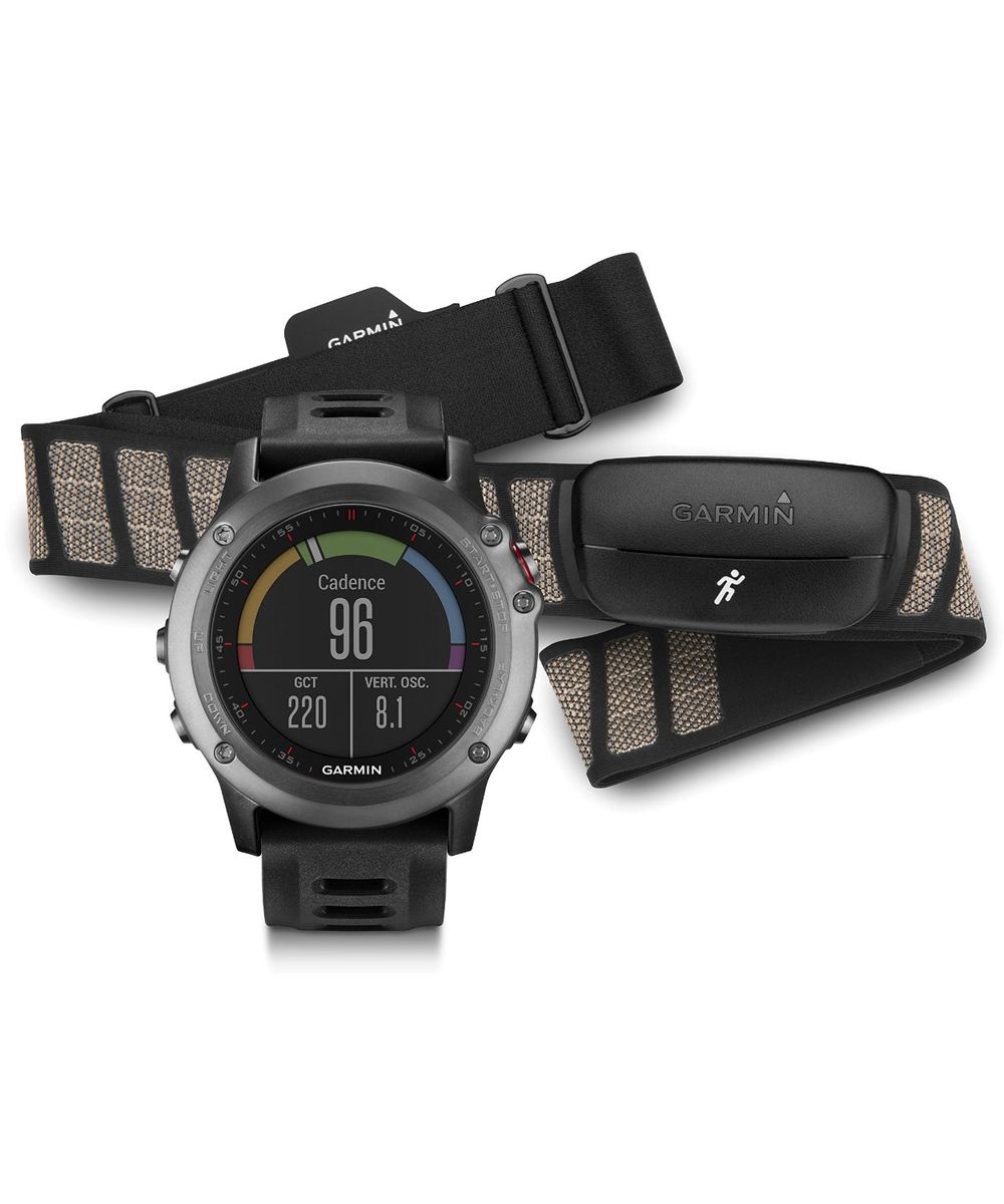 Смарт-часы Garmin fenix 3 Grey, серый с черным ремешком, HRM - Run (010-01338-11)AW42HDSI0637 Смарт-часы Garmin fenix 3 Grey, серый с черным ремешком, HRM - Run (010-01338-11)AW42HDSI0637Непревзойденные спортивные часы «мультиспорт» с GPSСтальная антенна EXO™ с поддержкой спутников GPS + GLONASS для быстрого приема сигналов и точного расчета местоположения1,2-дюймовый цветной дисплей Chroma™ с отличным качеством изображения даже при солнечном светеФункции для тренировок, включая VO2 Max и рекомендации по восстановлению (при использовании с пульсометром?)Навигационные функции, включая 3-осевой компас, альтиметр и барометр, TracBack и Sight’n GoСовместимость с Connect IQ™ для загрузки приложений, виджетов, циферблатов и полей данныхFenix 3 представляет собой прочные, функциональные и «умные» спортивные часы «мультиспорт» с GPS-приемником. Поскольку устройство включает в себя наборы функций для тренировок и для навигации, оно готово к любым спортивным занятиям или соревнованиям. Доступ к платформе Connect IQ позволяет настраивать циферблаты, поля данных, виджеты и действия. Благодаря компактному и легкому корпусу Fenix 3 не замедлит Вас во время тренировки и не станет помехой в повседневной жизни.Великолепный стиль, которому не страшны даже самые неблагоприятные условияЧасы Fenix 3 предлагаются в трех базовых вариантах: серый с высокопрочным стеклом, устойчивым к царапинам, и черным ремешком; серебристый с красным ремешком; модель «сапфир премиум» со стальным браслетом и сапфировым стеклом. Каждая модель оснащена защитным стальным кольцом и кнопками, а также усиленным корпусом для дополнительной надежности. Цветной ЖК-дисплей Chroma с высоким уровнем разрешения и защитой от бликов обеспечит Вам доступ к данным при любой освещенности. Прибор Fenix 3 характеризуется водостойкостью на глубине до 100 метров. Заряда батареи хватает до 50 часов в режиме UltraTrac, 16 часов в режиме GPS и до 3 месяцев в режиме часов (длительность работы зависит от настроек).Расширенные спортивные данныеМодель Fenix 3 включает в себя все необходимые для тренировок функции, которые расскажут Вам о Вашей спортивной форме. Первая из этих функций – расчет оценочного значения VO2 max. При использовании часов вместе с пульсометром? устройство на основе скорости бега, количества ударов сердца в минуту и изменчивости частоты пульса оценивает максимальный объем кислорода, который Вы можете потребить за одну минуту. Наблюдая за изменениями Вашего показателя VO2 max, Вы будете видеть улучшение своей спортивной формы, а также сможете сравнивать свои данные с данными других спортсменов. Кроме того, Fenix 3 включает функцию рекомендаций по восстановлению с таймером восстановления и проверкой восстановления, а также функцию прогноза времени на соревнованиях (оценка Вашего идеального времени на заданной дистанции, рассчитываемая на основе текущего значения VO2 max).Данные беговой динамикиЧасы Fenix 3 включают функцию расчета данных беговой динамики, которые позволят Вам оценить свою беговую форму. При использовании вместе с пульсометром HRM-Run monitor? прибор Fenix 3 выдает значения частоты шагов, вертикального колебания и времени контакта с землей. Эти параметры, называемые данными беговой динамики, влияют на эффективность бега.Профиль плавания и режим лыжи-сноубордЧасы Fenix 3 предназначены не только для бега – специальный набор функций позволяет также использовать устройство во время плавательных и лыжных тренировок. Как и специальные часы для плавания Garmin Swim™, модель Fenix 3 измеряет расстояние, темп, количество гребков и другие данные. Просто введите в Fenix 3 длину дорожки бассейна и начинайте тренировку. Режим лыжи-сноуборд дает Вам доступ к таким данным, как скорость, расстояние, падение высоты по вертикали, автоматический счетчик поездок (с автоматической паузой, включающейся на подъемнике) и т.д. Кроме того, Вы можете использовать Fenix 3 в качестве пульта дистанционного управления для экшн-камеры VIRB® и VIRB Elite (по интерфейсу ANT+™). Управлять устройством можно не снимая перчаток.Навигационные функцииНи один другой наручный GPS-навигатор с датчиками (альтиметр, барометр и компас) не объединяет в себе совре