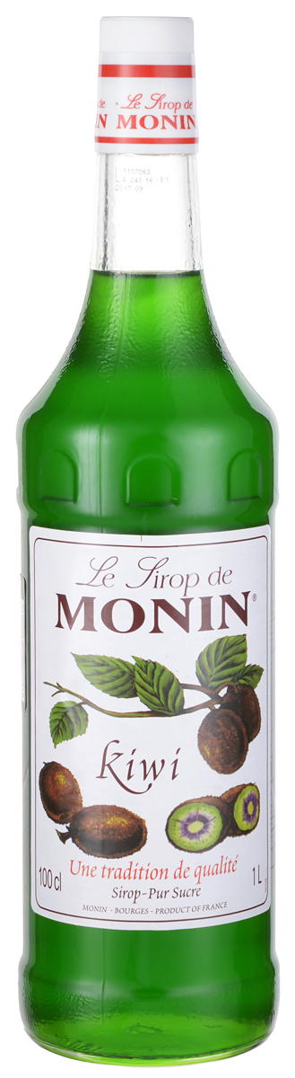 Monin Киви сироп, 1 л0120710 Monin Киви сироп, 1 л0120710Родом из Китая, киви широко культивируется в Новой Зеландии. Это и дало название плодам киви, за их схожесть с бесхвостыми и длинноклювыми птицами, которые являются символом страны. Никакой другой фрукт не предлагает более интенсивный изумрудно-зеленый цвет, чем киви. Его мякоть почти сливочная в последовательности с бодрящим вкусом напоминающая о землянике, дынях и бананах, все же с его собственным уникальным сладким, немного едким ароматом. Попробуйте сироп Monin Киви, чтобы насладиться уникальным вкусом киви и красивым зеленым цветом в напитках.ВКУСЗапах спелых киви, сочный и освежающий вкус киви.ПРИМЕНЕНИЕКоктейли, фруктовые пунши, газированные напитки и лимонады.Сиропы Monin выпускает одноименная французская марка, которая известна как лидирующий производитель алкогольных и безалкогольных сиропов в мире. В 1912 году во французском городке Бурже девятнадцатилетний предприниматель Джордж Монин основал собственную компанию, которая специализировалась на производстве вин, ликеров и сиропов. Место для завода было выбрано не случайно: город Бурже находился в непосредственной близости от крупных сельскохозяйственных районов - главных поставщиков свежих ягод и фруктов. Производство сиропов стало ключевым направлением деятельности компании Monin только в 1945 году, когда пост главы предприятия занял потомок основателя - Пол Монин. Именно под его руководством ассортимент марки пополнился разнообразными сиропами из натуральных ингредиентов, которые молниеносно заслужили блестящую репутацию в кругу поклонников кофейных напитков и коктейлей. По сей день высокое качество остается базовым принципом деятельности французской марки. Сиропы Монин создаются исключительно из натуральных ингредиентов по уникальным технологиям, позволяющим сохранять в готовом продукте все полезные свойства природного сырья.Эксперты всего мира сходятся во мнении, что сиропы Monin - это законодатели мод в миксологии. Ассортимент французской марки на сегодняшний день является самым широким и насчитывает полторы сотни уникальных вкусовых решений. В каталоге компании можно найти как классические вкусы для кофейных напитков (шоколадный, ванильный, ореховый и другие сиропы), так и весьма экзотические варианты (сиропы со вкусом кокоса, зеленой мяты, тирамису, блю курасао, аниса, грейпфрута, пина колады и т. д.).