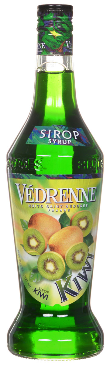 Vedrenne Киви сироп, 0,7 л0120710 Vedrenne Киви сироп, 0,7 л0120710Сироп Киви можно добавлять в кофе, лимонад, компот, холодный чай, молоко, соки, различные коктейли (безалкогольные или алкогольные), мороженое. Кроме того, он прекрасно сочетается с содовой, различными десертами, сорбетами, тониками, минеральной водой, фруктовыми салатами. Большой популярностью сиропы Киви пользуются у профессиональных барменов и бариста, которые любят напиток за его специфический привкус с заметной кислинкой.Сиропы изготавливаются на основе натурального растительного сырья, фруктовых и ягодных соков прямого отжима, цитрусовых настоев, а также с использованием очищенной воды без вредных примесей, что позволяет выдержать все ценные и полезные свойства натуральных фруктово-ягодных плодов и трав. В состав сиропов входит только натуральный сахар, произведенный по традиционной технологии из сахарозы. Благодаря высокому содержанию концентрированного фруктового сока, сиропы Vedrenne обладают изысканным ароматом и натуральным вкусом, являются эффективным подсластителем при незначительной калорийности. Они оптимизируют уровень влажности и процесс кристаллизации десертов, хорошо смешиваются с другими ингредиентами и способствуют улучшению вкусовых качеств напитков и десертов.Сиропы Vedrenne разливаются в стеклянные бутылки с яркими этикетками, на которых изображен фрукт, ягода или другой ингредиент, определяющий вкусовые оттенки того или иного продукта Vedrenne. Емкости с сиропами Vedrenne герметичны, поэтому не позволяют содержимому контактировать с микроорганизмами и другими губительными внешними воздействиями. Кроме того, стеклянные бутылки выглядят оригинально и стильно.В настоящее время компания Vedrenne считается одним из лучших производителей высококлассных сиропов, отличающихся натуральным вкусом, а также насыщенным ароматом и глубоким цветом. Фруктовые сиропы Vedrenne пользуются большой популярностью не только во Франции (где их широко используют как в сегменте HoReCa, так и в домашних условиях), но и экспортируются более чем в 50 стран мира.Цвет: салатовыйАромат: утонченный, фруктовыйВкус: сочный вкус спелых, сладких киви, сочетающий в себе ноты земляники, дыни и бананаРецепт коктейля Яблочный КивиИнгредиенты:20 мл сиропа Vedrenne Киви;80 мл яблочного сока;половина лимона;цедра 1 лимона.Способ приготовления:Выжать лимон в шейкер. Добавить яблочный сок и сироп Киви. Перемешать в шейкере и вылить в бокал маргарита. Украсить цедрой лимона.