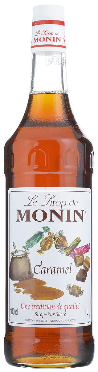 Monin Карамель сироп, 1 л0120710 Monin Карамель сироп, 1 л0120710Сиропы Monin выпускает одноименная французская марка, которая известна как лидирующий производитель алкогольных и безалкогольных сиропов в мире. В 1912 году во французском городке Бурже девятнадцатилетний предприниматель Джордж Монин основал собственную компанию, которая специализировалась на производстве вин, ликеров и сиропов. Место для завода было выбрано не случайно: город Бурже находился в непосредственной близости от крупных сельскохозяйственных районов — главных поставщиков свежих ягод и фруктов. Эксперты всего мира сходятся во мнении, что сиропы Monin — это законодатели мод в миксологии. Ассортимент французской марки на сегодняшний день является самым широким и насчитывает полторы сотни уникальных вкусовых решений. В каталоге компании можно найти как классические вкусы для кофейных напитков (шоколадный, ванильный, ореховый и другие сиропы), так и весьма экзотические варианты (сиропы со вкусом кокоса, зеленой мяты, тирамису, блю курасао, аниса, грейпфрута, пина колады и т. д.) Отметим, что все сиропы обладают мягкими, деликатными вкусоароматическими характеристиками, что говорит о натуральном составе продуктов.Карамель просто означает карамелизированный сахар, традиционно получаемый с помощью плавления сахара в кастрюле с водой. Богатый вкус и цвет карамели вытекают из процесса нагревания и плавления сахара. Карамель ценится в качестве основного аромата, а также используется в гармонии с другими ароматами. С сиропом Monin Карамель возможны многочисленные приложения.