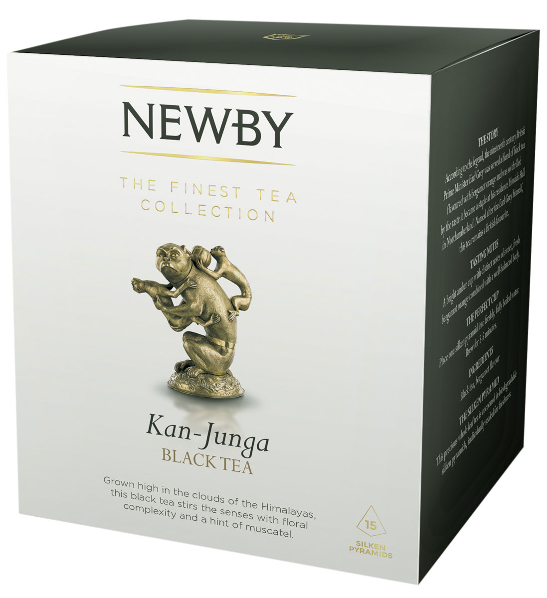 Newby Kan-Junga черный чай в пирамидках, 15 шт310630 Newby Kan-Junga черный чай в пирамидках, 15 шт310630Собранный на склонах Гималаев, высокогорный чай весеннего сбора Newby Kan-Junga имеет светлый настой, цветочный аромат и легкий мускатный привкус. Каждая пирамидка упакована в индивидуальное саше из алюминиевой фольги для сохранения свежести чайного листа.
