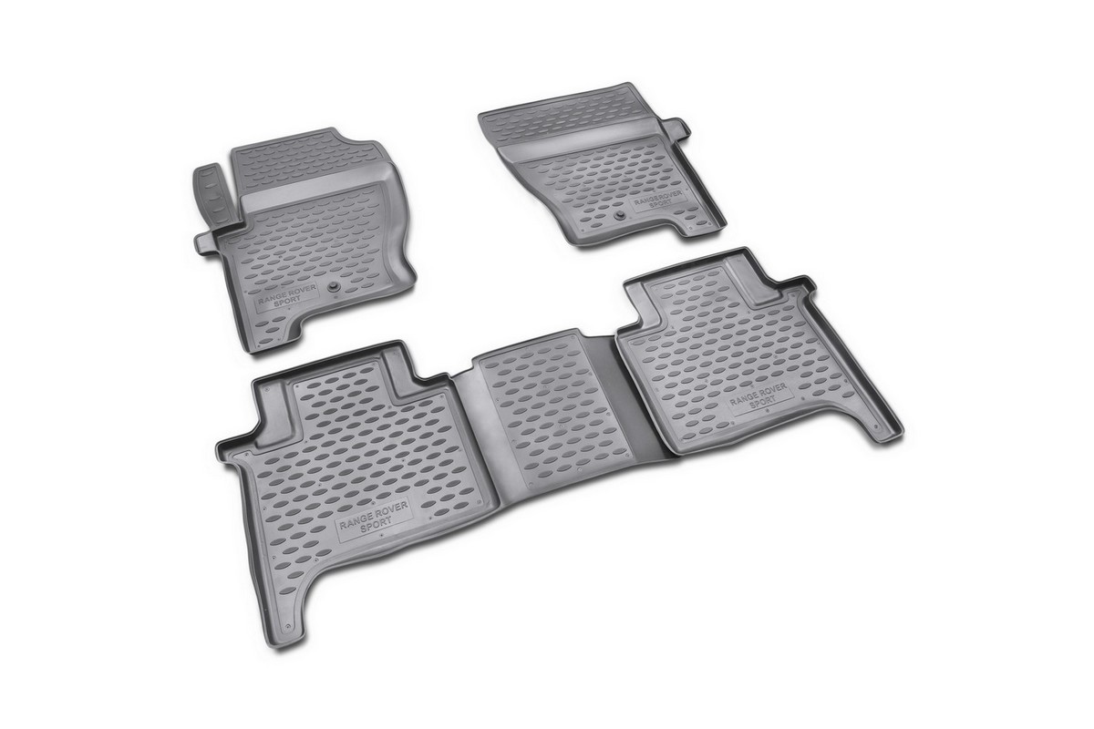 Набор автомобильных ковриков Novline-Autofamily для Land Rover Range Rover Sport 2005-2012, в салон, 4 шт98298123_черный Набор автомобильных ковриков Novline-Autofamily для Land Rover Range Rover Sport 2005-2012, в салон, 4 шт98298123_черныйНабор автомобильных ковриков Novline-Autofamily, изготовленный из полиуретана, состоит из 4 ковриков, которые учитывают все особенности каждой модели автомобиля и полностью повторяют контуры пола. Полиуретановые автомобильные коврики для салона произведены из высококачественного материала, который держит форму, прочный и не пачкает обувь. Коврики в салон не только улучшат внешний вид салона вашего автомобиля, но и надежно уберегут его от пыли, грязи и сырости, а значит, защитят кузов от коррозии. Полиуретановые коврики для автомобиля гладкие, приятные и не пропускают влагу. Ковры для автомобилей надежно крепятся на полу и не скользят, что очень важно во время движения. Чистятся коврики очень просто: как при помощи автомобильного пылесоса, так и различными моющими средствами. Набор подходит для Land Rover Range Rover Sport 2005-2012 годов выпуска.