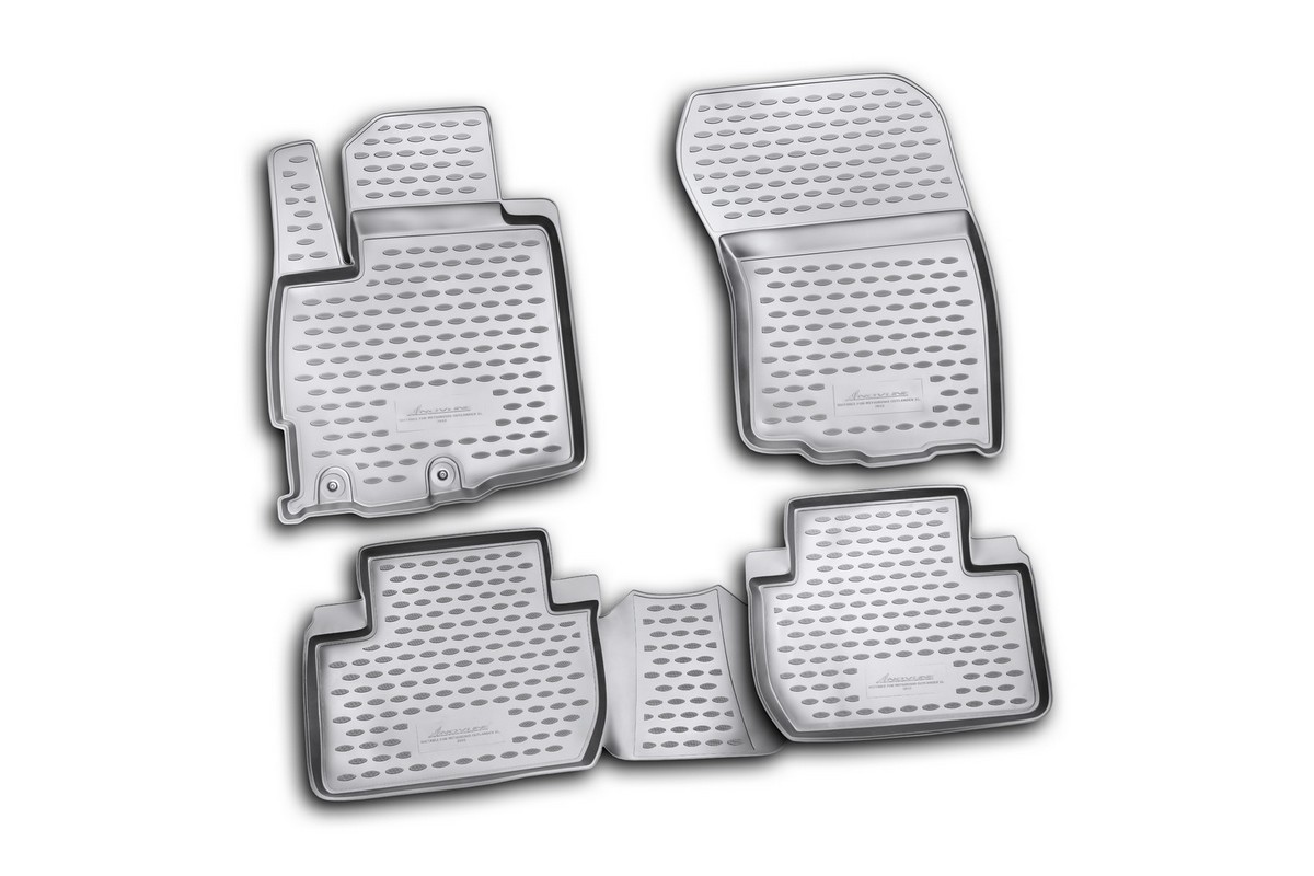 Коврики в салон автомобиля Novline-Autofamily для Mitsubishi Outlander XL, 2010 -, 4 шт98298130 Коврики в салон автомобиля Novline-Autofamily для Mitsubishi Outlander XL, 2010 -, 4 шт98298130Коврики Novline-Autofamily улучшат внешний вид салона автомобиля и надежно уберегут его от пыли, грязи и сырости, а значит, защитят кузов от коррозии. Полиуретановые коврики гладкие, приятные и не пропускает влагу. Полиуретановые автомобильные коврики произведены из высококачественного материала, который держит форму и не пачкает обувь. Коврики надежно крепятся на полу и не скользят, что очень важно во время движения, особенно для водителя. Изделия из полиуретана надежно удерживают грязь и влагу, при этом всегда выглядят довольно опрятно. И чистятся они очень просто: как при помощи автомобильного пылесоса, так и различными моющими средствами.