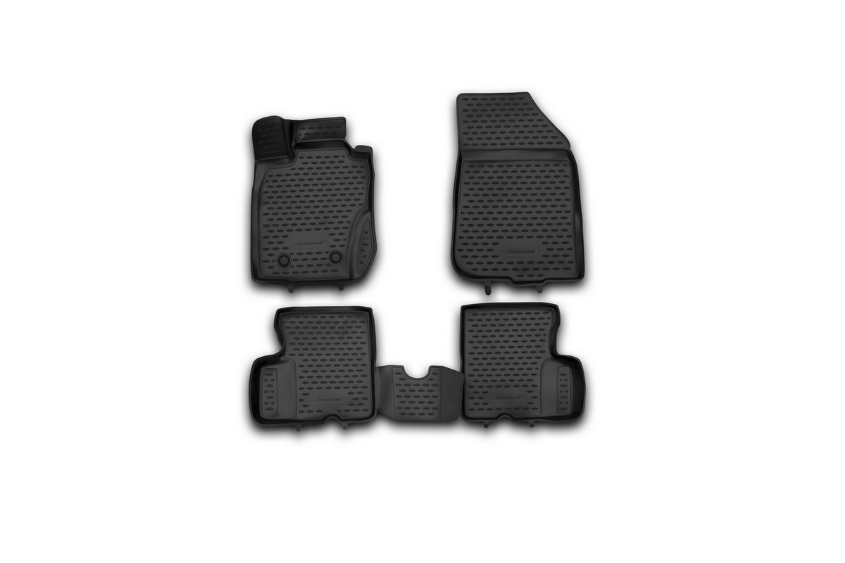 Набор автомобильных 3D-ковриков Novline-Autofamily для Renault Duster 4WD, 2011-2015, в салон, 4 штВетерок 2ГФ Набор автомобильных 3D-ковриков Novline-Autofamily для Renault Duster 4WD, 2011-2015, в салон, 4 штВетерок 2ГФНабор Novline-Autofamily состоит из 4 ковриков, изготовленных из полиуретана.Основная функция ковров - защита салона автомобиля от загрязнения и влаги. Это достигается за счет высоких бортов, перемычки на тоннель заднего ряда сидений, элементов формы и текстуры, свойств материала, а также запатентованной технологией 3D-перемычки в зоне отдыха ноги водителя, что обеспечивает дополнительную защиту, сохраняя салон автомобиля в первозданном виде.Материал, из которого сделаны коврики, обладает антискользящими свойствами. Для фиксации ковров в салоне автомобиля в комплекте с ними используются специальные крепежи. Форма передней части водительского ковра, уходящая под педаль акселератора, исключает нештатное заедание педалей.Набор подходит для Renault Duster 4WD 2011-2015 года выпуска.
