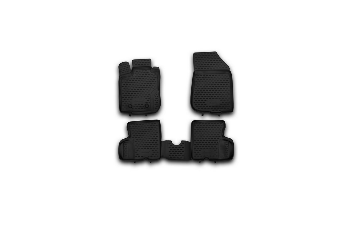 Набор автомобильных ковриков Novline-Autofamily для Renault Duster 4WD 2011-2015, в салон, 4 шт54 009312 Набор автомобильных ковриков Novline-Autofamily для Renault Duster 4WD 2011-2015, в салон, 4 шт54 009312Набор автомобильных ковриков Novline-Autofamily, изготовленный из полиуретана, состоит из 4 ковриков, которые учитывают все особенности каждой модели автомобиля и полностью повторяют контуры пола. Полиуретановые автомобильные коврики для салона произведены из высококачественного материала, который держит форму, прочный и не пачкает обувь. Коврики в салон не только улучшат внешний вид салона вашего автомобиля, но и надежно уберегут его от пыли, грязи и сырости, а значит, защитят кузов от коррозии. Полиуретановые коврики для автомобиля гладкие, приятные и не пропускают влагу. Ковры для автомобилей надежно крепятся на полу и не скользят, что очень важно во время движения. Чистятся коврики очень просто: как при помощи автомобильного пылесоса, так и различными моющими средствами. Набор подходит для Renault Duster 4WD 2011-2015 годов выпуска.