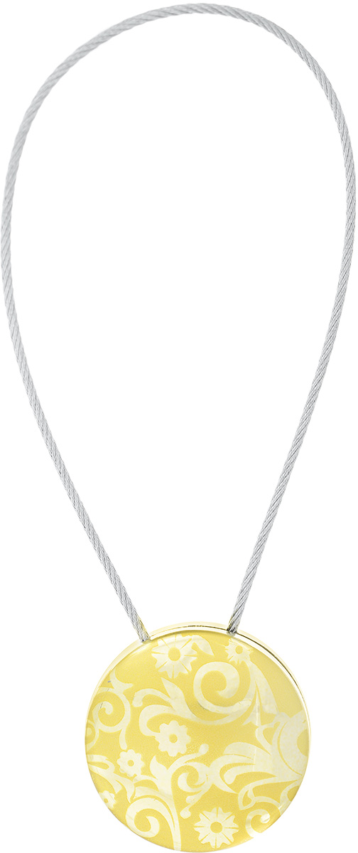 Клипсы магнитные для штор SmolTtx Цветы, цвет: золотистый, длина 30 см4620019034603 Клипсы магнитные для штор SmolTtx Цветы, цвет: золотистый, длина 30 см4620019034603Магнитные клипсы SmolTtx Цветы предназначены для придания формы шторам. Они оформлены цветочным узором. Изделие представляет собой соединенные тросиком два элемента, на внутренней поверхности которых расположены магниты.С помощью такой клипсы можно зафиксировать портьеры, придать им требуемое положение, сделать складки симметричными или приблизить портьеры, скрепить их.Следует отметить, что такие аксессуары для штор выполняют не только практическую функцию, но также являются одной из основных деталей декора, которая придает шторам восхитительный, стильный внешний вид. Диаметр клипсы: 4,5 см.Длина троса: 30 см.Длина троса (с учетом клипс): 38,5 см.