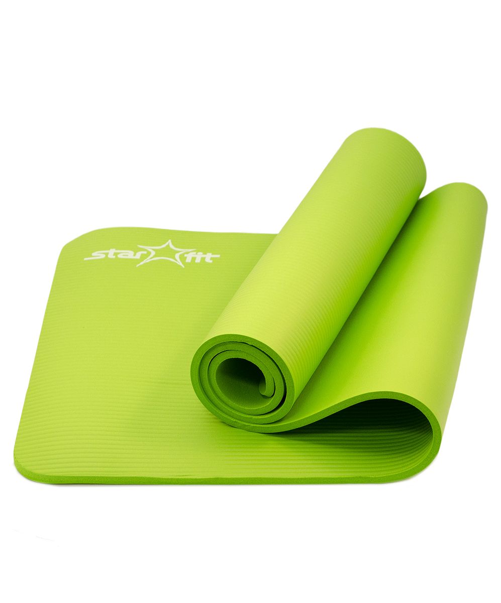 Коврик для йоги Starfit FM-301 NBR 183x58x1,0 см, зеленыйLA010301 Коврик для йоги Starfit FM-301 NBR 183x58x1,0 см, зеленыйLA010301Коврик для йоги FM-301, зеленый - это современный, удобный и компактный аксессуар для занятий фитнесом и йогой в группах или домашних условиях. Не скользящая поверхность обеспечивает комфорт при выполнении упражнений. В процессе занятий коврик не растягивается и не теряет формы. Мягкая, бархатистая на ощупь поверхность коврика создает ощущение дополнительного комфорта и предотвращает скольжение рук и ног во время занятий. Комфортная не скользящая поверхность, легкий, удобно брать на занятия. Прочный и упругий материал, не растягивается,легко моется. Компактный, хранится в свернутом виде Материал: NBR