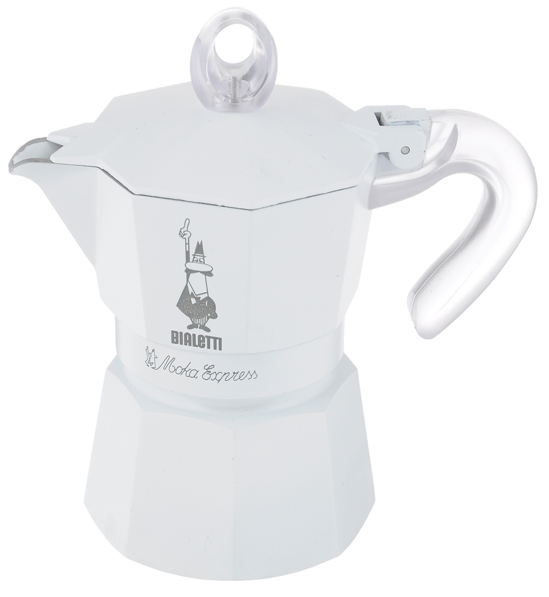 Кофеварка гейзерная Bialetti Moka Glossy, цвет: белый, на 3 чашки54 009312 Кофеварка гейзерная Bialetti Moka Glossy, цвет: белый, на 3 чашки54 009312Компактная гейзерная кофеварка Bialetti Moka Glossy изготовлена из высококачественного алюминия. Объема кофе хватает на 3 чашки. Изделие оснащено удобной пластиковой ручкой.Принцип работы такой гейзерной кофеварки - кофе заваривается путем многократного прохождения горячей воды или пара через слой молотого кофе. Удобство кофеварки в том, что вся кофейная гуща остается во внутренней емкости. Гейзерные кофеварки пользуются большой популярностью благодаря изысканному аромату. Кофе получается крепкий и насыщенный. Теперь и дома вы сможете насладиться великолепным эспрессо. Подходит для газовых, электрических и стеклокерамических плит. Нельзя мыть в посудомоечной машине. Высота (с учетом крышки): 17 см.