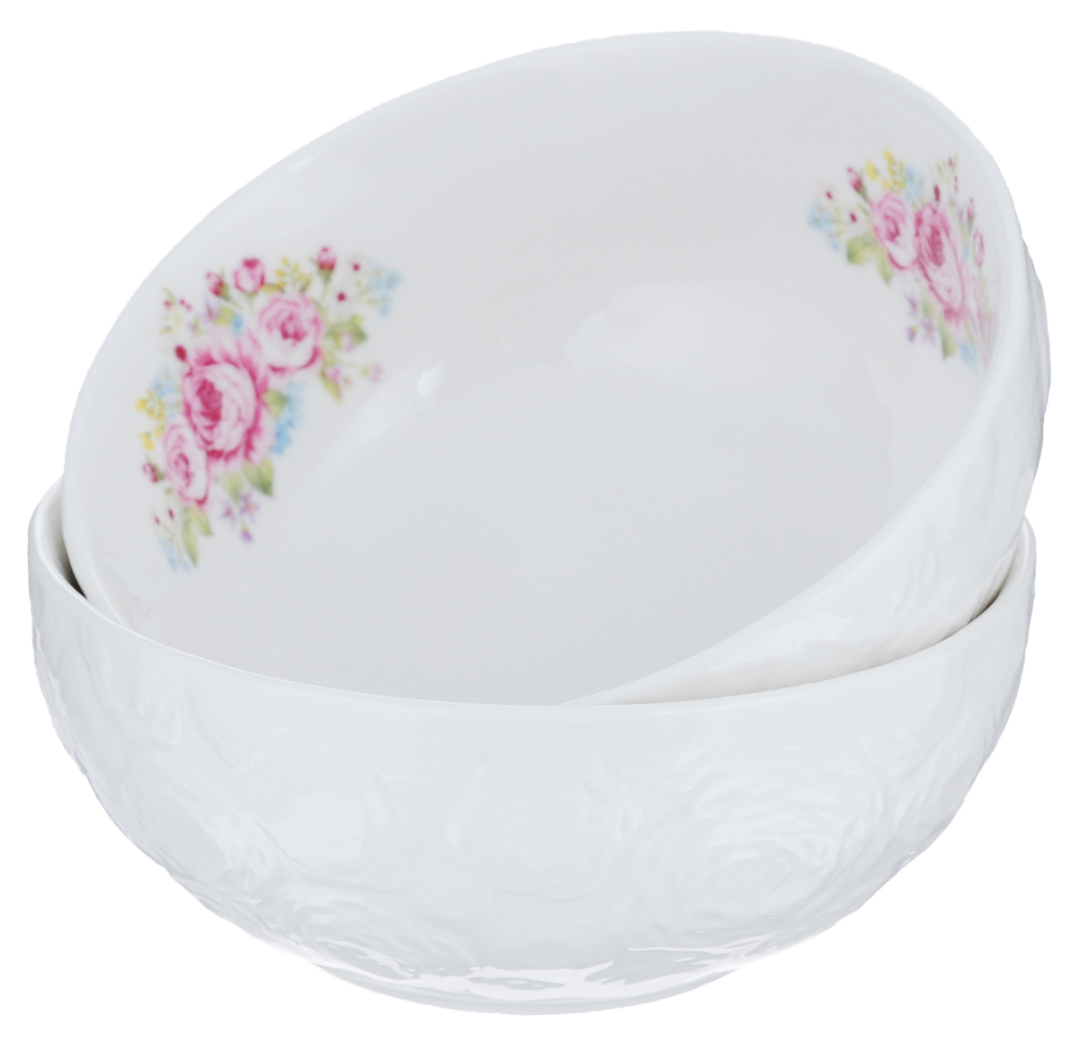 Набор мисок Nuova R2S Jardin de roses. Сад роз, диаметр 12 см, 2 шт54 009303 Набор мисок Nuova R2S Jardin de roses. Сад роз, диаметр 12 см, 2 шт54 009303Оригинальная набор Nuova R2S Jardin de roses. Сад розсостоит из двух мисок,изготовленных из высококачественного фарфора.Внешние стенки изделий декорированы объемными изображениями в виде бутонов, а внутренние стенки - оформлены красочным изображением цветов. Такая набор украсит сервировку вашего стола и подчеркнет прекрасный вкус хозяина, а также станет отличным подарком. Диаметр: 12 см. Высота: 5 см.