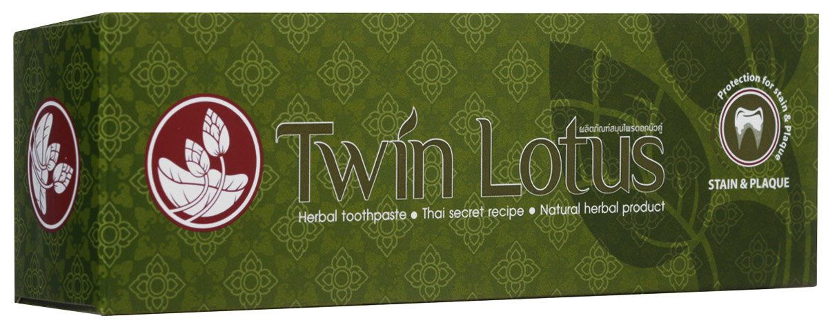 Twin Lotus Зубная паста Рецепт от налета и пятен на зубах, 120 г9 Twin Lotus Зубная паста Рецепт от налета и пятен на зубах, 120 г9Растительные зубные пасты Twin Lotus содержат более 96% натуральных ингредиентов, в подтверждение этого – темный цвет пасты, достигнутый благодаря смешиванию разных трав и процессу изготовления с использованием современного оборудования.