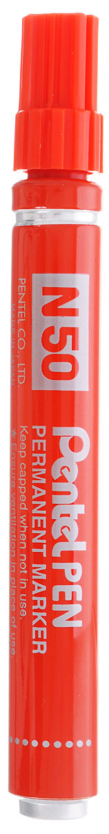 Pentel Маркер перманентный Pen N50 цвет красныйFS-36052 Pentel Маркер перманентный Pen N50 цвет красныйFS-36052Маркер перманентный Pentel Pen N50 в ударопрочном металлическом корпусе идеально пишет на различных поверхностях. Диаметр стержня 4,3 мм.Маркер заправлен перманентными быстросохнущими чернилами на спиртовой основе. Имеет капиллярную систему подачи чернил. Надписи, сделанные этим маркером, устойчивы к истиранию.