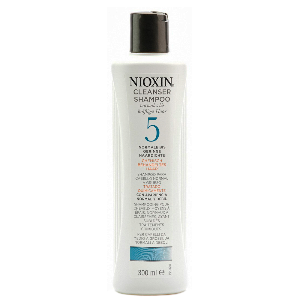 Nioxin Cleanser Очищающий шампунь (Система 5) System 5, 300 млFS-00897 Nioxin Cleanser Очищающий шампунь (Система 5) System 5, 300 млFS-00897Шампунь очищающий Система 5 Cleanser System 5 Nioxin предназначен для жестких и непослушных волос. Средство мягко очищает кожу головы и защищает ее от вредного влияния внешней среды. Шампунь от Ниоксин содержит протеины и аминокислоты, которые разглаживают и укрепляют структуру волоса, делая ее эластичной и сильной.