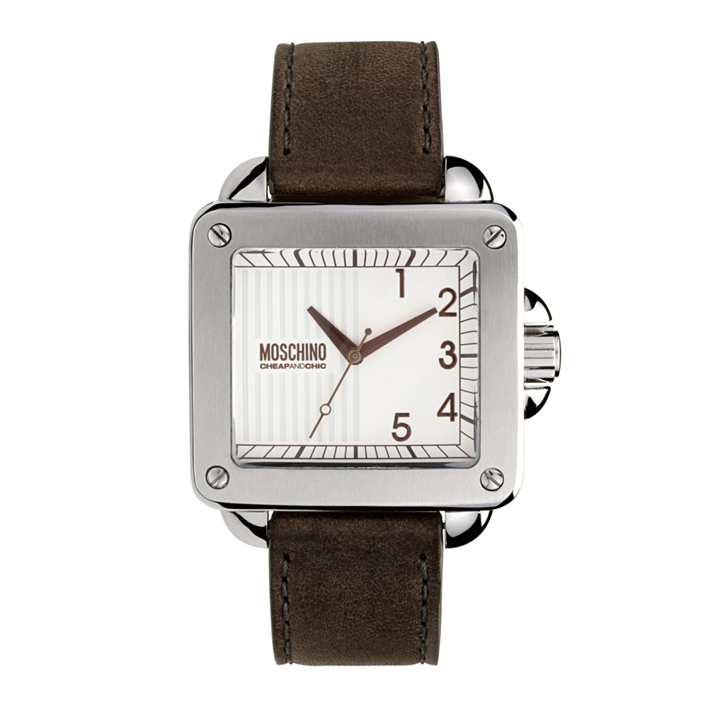 Часы мужские наручные Moschino Unit Square Gent, цвет: коричневый. MW0274ML597BUL/D Часы мужские наручные Moschino Unit Square Gent, цвет: коричневый. MW0274ML597BUL/DЧасы наручные Moschino MW0274Водостойкость: 30м (3 АТМ)