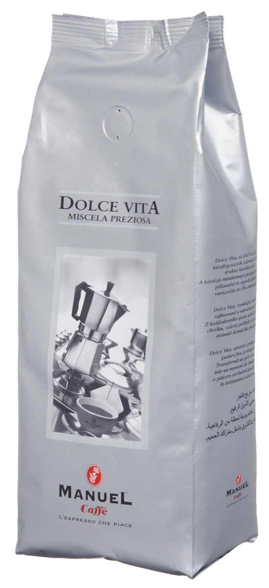 Manuel Dolce Vita кофе в зернах, 500 г101246 Manuel Dolce Vita кофе в зернах, 500 г101246Manuel Dolce Vita - натуральный жареный кофе в зернах. Это отборная ароматная смесь с приятным сбалансированным вкусом.