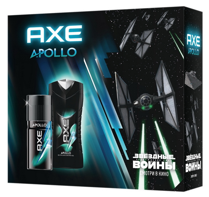Axe Подарочный набор Аполло Звездные войны: гель для душа, 250 мл, дезодорант, 150 мл80284338 Axe Подарочный набор Аполло Звездные войны: гель для душа, 250 мл, дезодорант, 150 мл80284338Axe Подарочный набор Аполло Звездные войны: гель для душа, 250 мл, дезодорант, 150 мл
