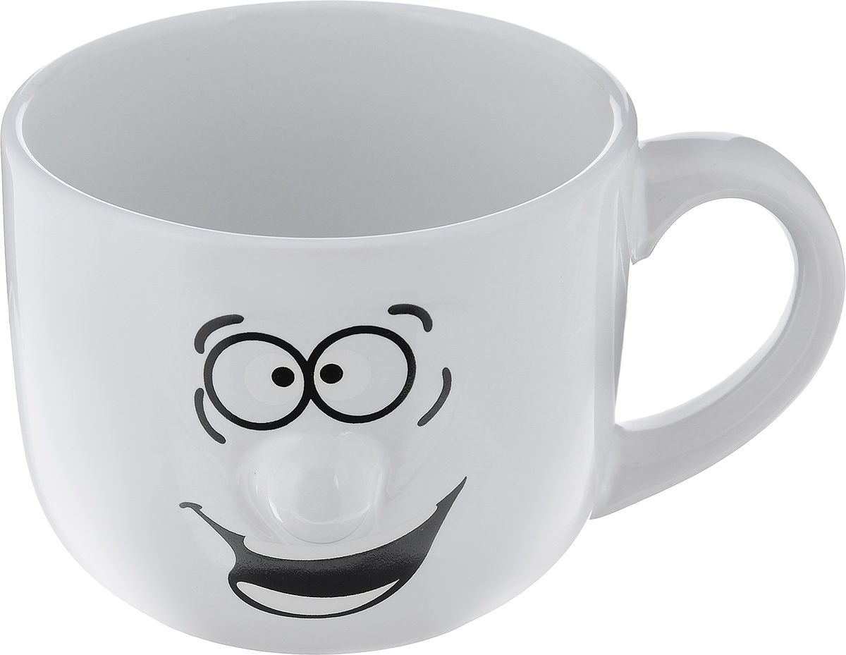 Кружка Walmer Smiley, цвет: белый, 400 мл54 009312 Кружка Walmer Smiley, цвет: белый, 400 мл54 009312Кружка Walmer Smiley выполнена из керамики и оформлена изображением забавного смайлика. Она станет отличным дополнением к сервировке семейного стола и замечательным подарком для ваших родных и друзей.Диаметр кружки по верхнему краю: 10 см.Высота кружки: 8 см.Не рекомендуется применять абразивные моющие средства.