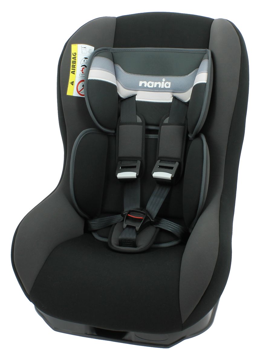 Nania Автокресло Driver First Horizon Black до 18 кгCA-3505 Nania Автокресло Driver First Horizon Black до 18 кгCA-3505Автокресло Nania Driver First группы 0-1 предназначено для детей весом до 18 кг. Автокресло имеет специальный мягкий вкладыш и подголовник. 3 положения спинки. 5-ти точечный ремень безопасности с удобной системой натяжения. Новая система крепления автокресла облегчает его установку в автомобиль. Прочный каркас анатомической формы из полипропилена. Поглощающая силу удара прослойка из полистирола. Пятиточечные ремни безопасности с 3-мя уровнями регулировки по высоте. Мягкий вкладыш под спину, который позволяет перевозить совсем маленьких детей. 2 дополнительные подушки.Направление установки: против движения - до 9 кг, потом по ходу движения. Технические характеристики:Внешние размеры (Д х Ш х В): 54 x 45 x 61 см.Внутренние размеры (Д х Ш): 31 x 31 см.Высота спинки: 55 см.Вес: 5,7 кг.Ткань: 100% полиэстер.