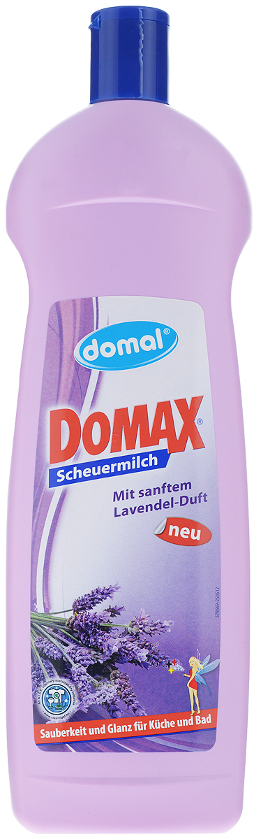 Чистящее средство для ванны и кухни Domax Лаванда, 750 мл391602 Чистящее средство для ванны и кухни Domax Лаванда, 750 мл391602Эффективное, сильнодействующее средство Domax Лаванда предназначено для основательного, но в то же время бережного удалению любых, даже стойких загрязнений с твердых поверхностей на кухне, в ванной и во всем доме. Благодаря своей специальной формуле прекрасно смывается с поверхностей. Крем-молочко без особых усилий, тщательно и бережно очищает даже застарелые грязь, известковые отложения и жир. Не оставляет царапин и разводов на очищаемых поверхностях. Бережно относится к коже рук, не раздражает ее.Состав: менее 5% неионных ПАВ, анионные ПАВ, консерванты, натуральные чистящие вещества, душистые вещества.Товар сертифицирован.